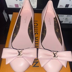 Louis Vuitton Ballerina Shoes Pink Lamb Skin